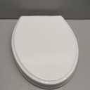 Hibbent Premium Elongated Toilet Seat with Cover(Oval) Quiet Close, One-Click to Quick Release, Easy Installation Never Loosen Hinge, Slow Close Toilet Seat and Cover, Easy Cleaning-White Color