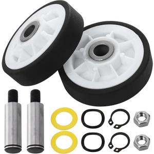 PartsBroz 12001541 303373K Drum Roller Kit (2-Pack) - Compatible With 12001541 Maytag Whirlpool Jenn-Air Crosley Dryer Washer - Replace AP4008534 W10116741 12001541VP LDE8624ACE LDE9206ACE MDE2600AYW