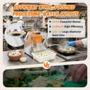 JIAWANSHUN Commercial Electric Garlic Slicer 110 lbs/h, Adjustable Thickness Multifunctional Cutter for Garlic, Ginger & Jalapeno, Stainless Steel Batch Processing for Restaurant, Canteen,BBQ Shop