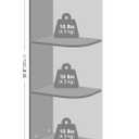 Furinno Reed Corner Shelf, 3-Tier Corner Bookshelf, Book Shelf, Corner Shelves, Storage Rack, for Organization and Storage, Home Office, Living Room, White