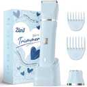 Electric Shaver for Women - Body Hair Trimmer Shaver for Women's Grooming, Wet & Dry Use Groomer, Dusk Razor for Women, Ladies Electric Razors for Legs, Female Trimmer for Private Area, Blue (2-in-1 Blue)