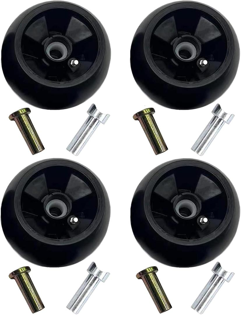 4Pcs Deck Gage Wheel Kit Replace John Deere AM125172, Rear Gauge Wheel for 48" 54" 60" 72" Decks Lawn Mowers
