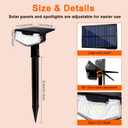 Solar Lights Outdoor Waterproof Solar Garden Light for Outside Yard Landscape Lighting Pathway Spot Lights Spotlight Wall Light Auto On/Off, Pack of 6 (Cool White)