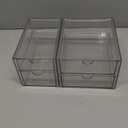 Large Stackable Acrylic Drawers - 4 Clear Storage Drawers for Organizing Make up, Nail Polish, Hair Accessories, and Beauty Supplies - Makeup Organizer for Vanity, Bathroom Organizer Countertop