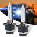 Fogfar 2 PCS Car Halogen Bulb, 6000K D2S Original Replacement Lights Bulbs, 35W Super Bright Bulbs, Universal Car Light Bulbs, 12V Installed Spotlight (Silver)