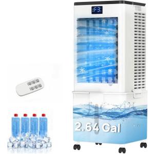 Swamp Cooler, 26 ft/s Windowless Portable Air Conditioners for Room, 8.5"D x9"W x 24"H