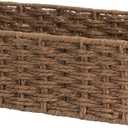 StorageWorks Toilet Tank Tray, Brown Round Paper Rope Bathroom Baskets for Organizing, Toilet Tank Basket, Toilets Organizer with Built-in Handles, 14 "L x 6 "W x 3 "H, 1 Pack