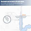 35.5inch Drain Clog Remover(1pcs), 25inch Drain Snake Hair Remover(6pcs)  Cleaning Brush(2pcs), Hair Catcher Drain Auger Cleaner Tool Set For Toilet, Kitchen Sink, Bathroom Tub, Sewer, 9 Pack