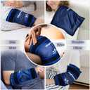 KingPavonini XXL Knee Ice Pack Wrap Around Entire Knee After Surgery, Large Reusable Gel Ice Pack for Injuries, Pain Relief, Swelling, Sports Injuries, 1 Pack (Blue)