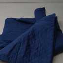 Threadmill Luxury Cotton Blankets for King Size Bed | All-Season Cozy 100% Cotton Blanket | Criss Cross Soft & Lightweight Coverlet fits California King Size Bed, 104x92 | Folkstone Blue