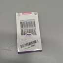 KQueenest Cat Eye Press On Nails Short, 30 Pcs Glitter White Press On Nails Square, Sparkly Fake Nails With Glue, Chrome Nails Press ons, Reusable Soft Gel Stick on Nail for Women Weddings