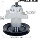 918-04197B Spindle Assembly with 756-04129B Idler Pulley Replaces MTD/Cub Cadet 918-04197B, 918-04197, 918-04197A, 618-04197, 618-04197B, 918-0427, 918-0427C, 618-0427, 618-0324