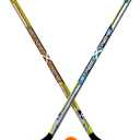 Franklin Sports NHL Kids Street Hockey Stick Set - Includes (2) Youth Street Hockey Sticks + (1) Outdoor Roller Hockey Ball - Perfect Hockey Starter Set for Kids, One Size