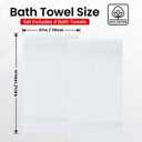 Infinitee Xclusives Luxury 100% Ring-Spun Cotton White Bath Towels Set of 4 (27x54 inches) Soft, Absorbent & Quick-Drying Towels for Bathroom, Gym, Spa & Hotel Use (Brilliant White, Bath Towels)