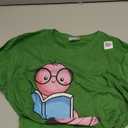 Book Worm Costume World Book Day Cute Kawaii Worm Reading T-Shirt. XS