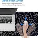 2 x Black White Topographic Line Mouse Pad Gaming Mousepad Non-Slip Rubber Base Keyboard Pad Desk Mat for Home Office, 31.5 x 11.8 in