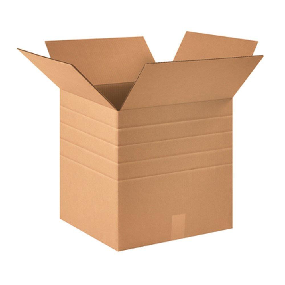 BOX USA MD161616 Multi-Depth Corrugated Cardboard Box 16" L x 16" W x 16" H, Kraft, for Shipping, Packing and Moving (Pack of 10)