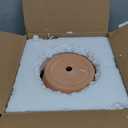 8" Embossed Whitewashed Terracotta Planter with Drainage Hole & Saucer, Rustic Style Unglazed Terracotta Pot for Indoor & Outdoors Plants