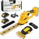 SakerPlus Cordless Hedge Trimmer for Dewalt 20V MAX Battery (No Battery) - Electric Hedge Trimmer Cordless Grass Trimmer, Bush Trimmer & Grass Shears for Yard，Brushless Motor，Powerful & Lightweight