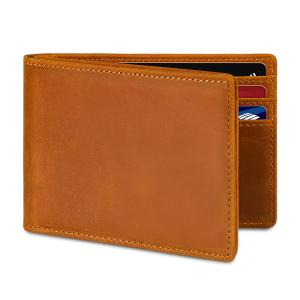 BROSHOPP Leather Bifold Men's Wallet with Cash Slots