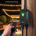 DEWENWILS Outdoor Remote Control Outlet, Weatherproof Wireless Electrical Plug in Light Switches, 7" Extension Cord,15 AMP, 100 FT Range, ETL Listed, 1 Remote 3 Outlets for Lamp/Lights/Fans