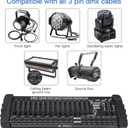 DMX512 DJ Controller 384CH DMX Cotroller Use for Program Editing of Bar Club Live Lights Show Support 30 Banks 8 Scenes 24 Fixtures Stage Lighting Console