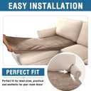 H.VERSAILTEX Sectional Couch Covers Super Stretch Chenille Couch Cover for Sectional Sofa Thick Soft Sectional Couch Covers for L Shaped Sofa Both Left/Right(Chaise Cushion Cover,Taupe)