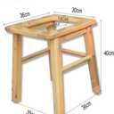 Wooden Steam Seat with Four Legs,Three-Dimensional Toilet,Yoni Steamer Chair,Bedside Commode Seat,Bathroom Anti-Skid Shower Stool,Steaming Chair V Steam at Hom Eattachment 15.7"H (No Steamer), Large