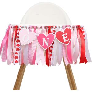 Valentines Day 1st Birthday High Chair Banner - Our Little Sweetheart 1st Birthday Decorations, Sweetheart First Bday Highchair Banner, Valentine's Day Bday Decor for Girls