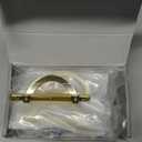 Amerdeco 10 Pack Brushed Gold Cabinet Pulls 3.75 Inch(96MM) Hole Centers Kitchen Cabinet Handles Hardware Kitchen Handles for Cabinets Cupboard Handles Drawer Pulls