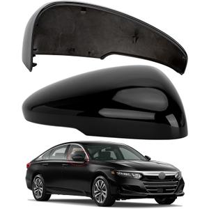 Passenger Side Mirror Cover Replacement for Honda Accord 2018 2019 2020 2021 2022 - Right Side Mirror Covers, Rear View Mirrors Cap Accessories With Lamp, Black