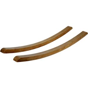 Pair of Steam-Bent Oak Rocker Runners - 1-1/5" Wide Wooden Curved Legs for Chair or Bench Rocking Repair (Set of 2) (Dark Log)