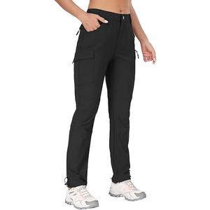 GymBrave Women's Hiking Cargo Pants Quick Dry Outdoor Camping Capris Water Resistant UPF 50 with Zipper Pockets 2XL