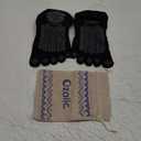 Ozaiic Yoga Socks for Women with Grips, Non-Slip Five Toe Socks for Pilates, Barre, Ballet, Fitness (One Size, Black - 1 Pair)