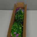 Hananona 12 Pcs Artificial Flowers Outdoor, Faux Artificial Plants UV Resistant Plastic Flower Bulk for Hanging Planter Porch Window Home Wedding Fall Summer Decor (12, Multiple Color)