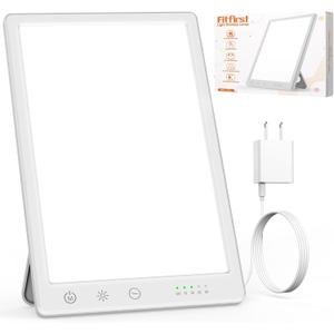 Light Lamp, Portable Full Spectrum LED Light Sunlight Personal Daylight with 3 Adjustable Color＆Stepless Brightness Levels, Timer＆Memory Function for Home Office Winter