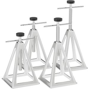 RVGUARD RV Stack Jacks 4 Pack, Aluminum Stabilizer Jacks for RV Trailer Camper, Single Support Up to 6000 Lbs, Adjustable from 11" to 17"