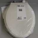 KOHLER 4636-RL-96 Cachet ReadyLatch Elongated Toilet Seat Slow Close Soft Close, Toilet Seat Quiet Lid, Contoured Grip-Tight Bumpers Installation Hardware, Apartment Essentials, Biscuit