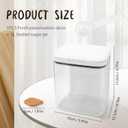 Brown sugar storage container with clay, 2-quart (64-ounce) airtight kitchen storage jar with spoon clear food-grade glass jar to keep brown sugar moist and soft.
