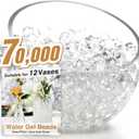 NOTCHIS 70,000 Clear Water Gel Beads for Vases, Transparent Water Gel Beads for Vase Filler, Candles, Wedding Centerpiece Floral Decorations