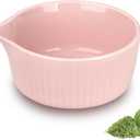 Traditional Matcha Bowl with Spout, Ceramic Matcha Tea Bowl (Chawan), Matcha Mixing Bowl for Whisking Matcha, Pink