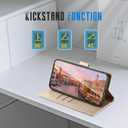SUANPOT Compatible with Samsung Galaxy S24 Ultra Wallet case with RFID Blocking Credit Card Holder,Flip Book PU Leather Protective Cover Men Women for Samsung S24 Ultra Phone case Golden Color