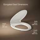 KOHLER 4733-RL-96 Glenbury ReadyLatch Quiet Close Elongated Toilet Seat, Soft Close Toilet Seats, Biscuit