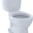 TOTO EntradaTM Two-Piece Round 1.28 GPF Universal Height Toilet, Cotton White - CST243EF#01