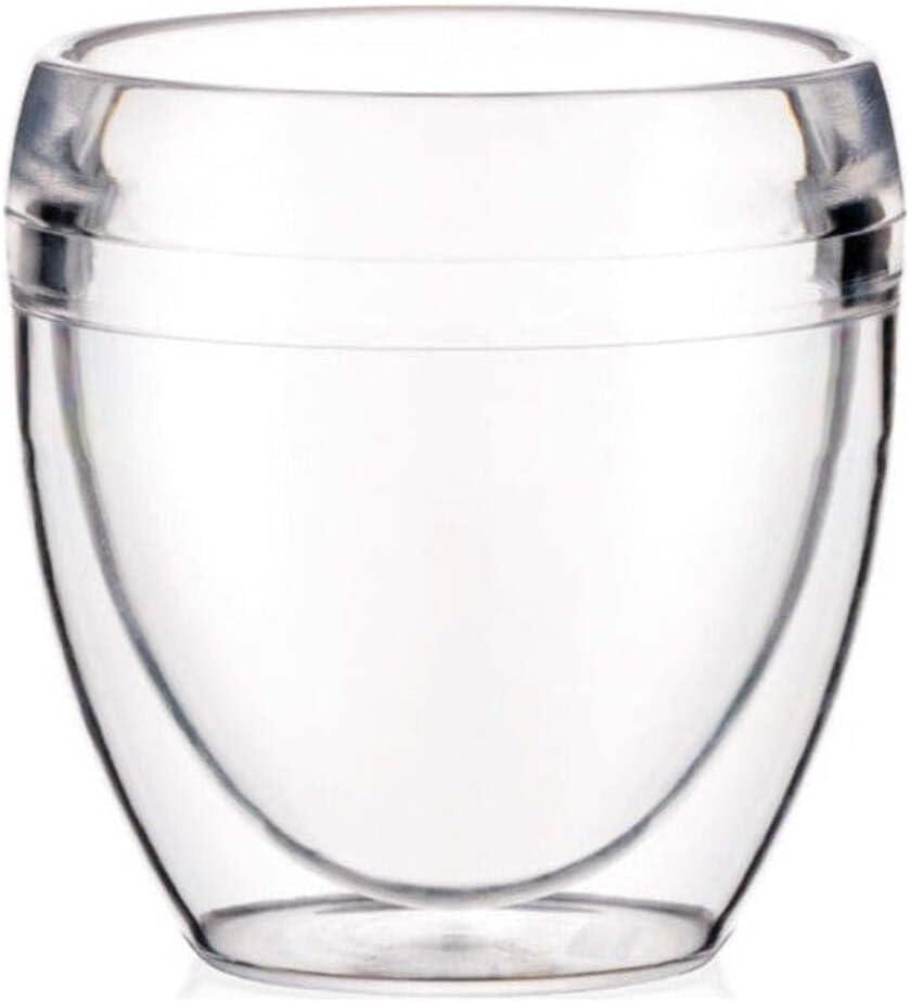 Bodum 8oz Pavina Outdoor Double-Wall Plastic Tumbler, BPA-Free, Set of 6, Clear