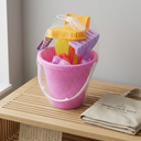 Beach Bucket Toy Set 9 Piece 1 Bucket 2 Shovels 1 Rake 5 Sand Molds