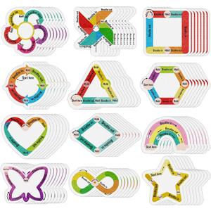 144 Pcs Breath Calm Anxiety Sensory Stickers Reusable Mindfulness Stickers Anti Stress Rough Textured Sticker Anxiety Strips for School Office Classroom Desk Adults Teens Fidget Christmas Gifts