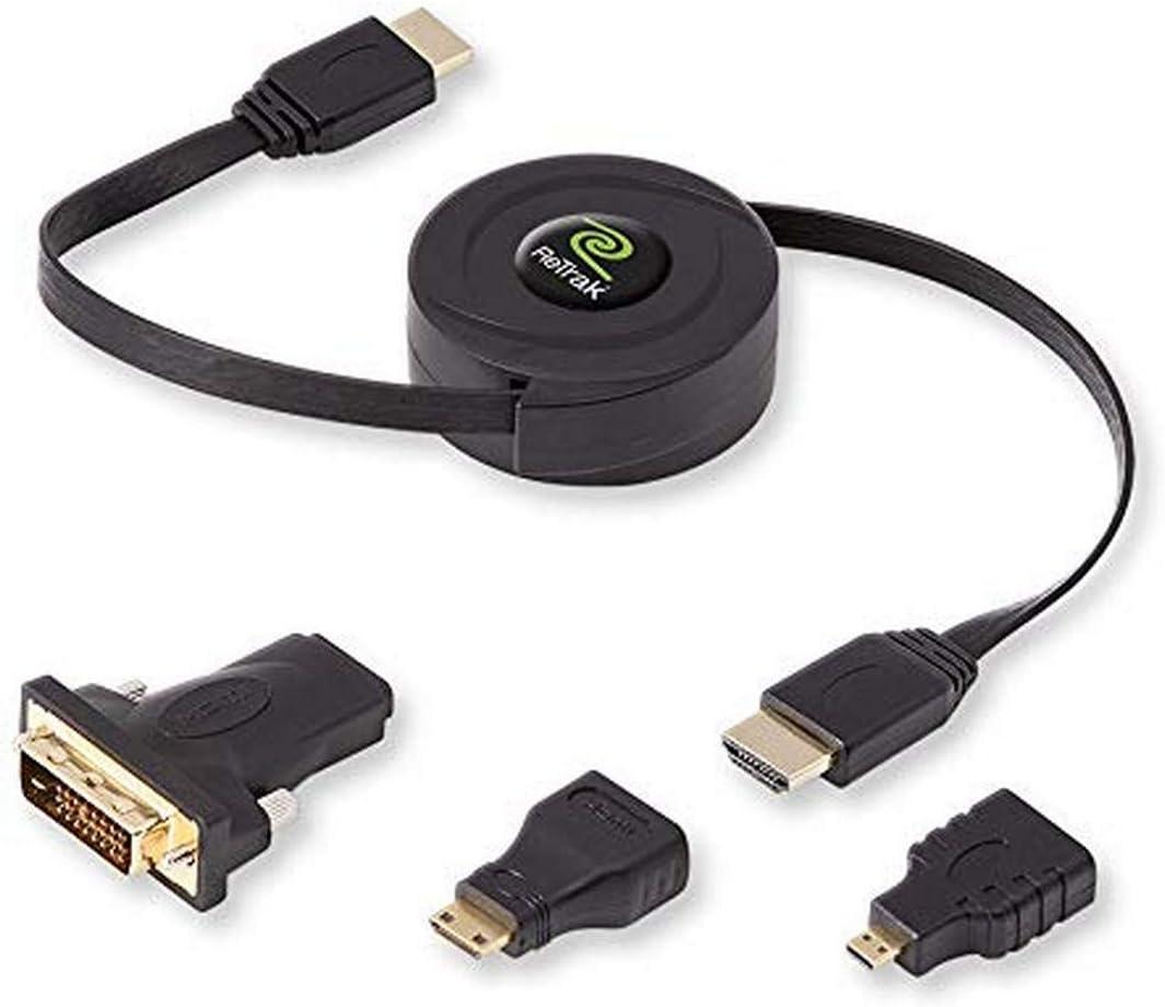 Retrak Retractable HDMI CABLE MINI MICRO DVI ADAPTERS