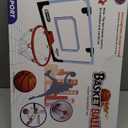 Large Indoor Mini Basketball Hoop Set for Kids and Adult 24 X 16 Inch Board Family Games for Home and Office Door & Wall with 3 Balls and Complete Accessories, Basketball Toy Gift for Boys Girls Teens