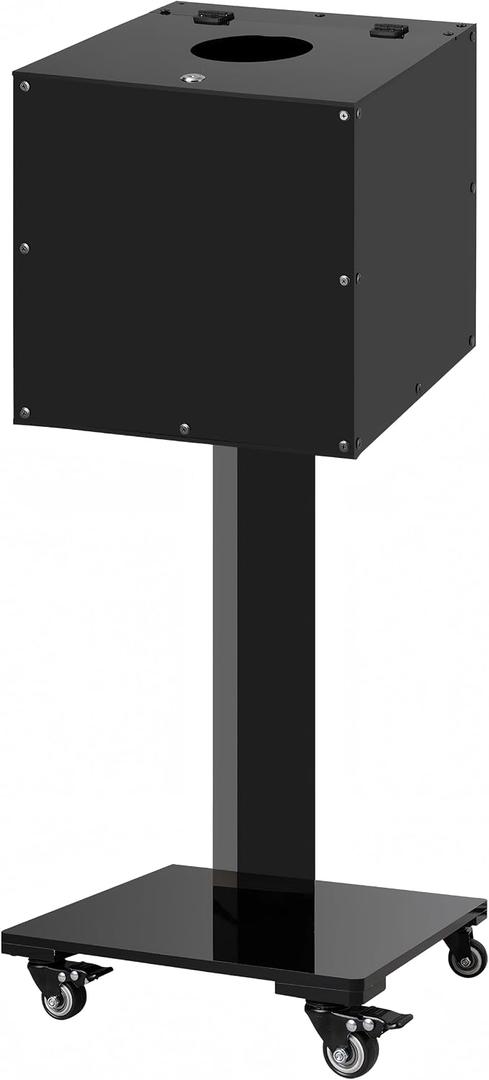 Large Acrylic Raffle Ticket Box with Slot, Mobility Versatile Suggestion/Donation/Offering Collection Boxes with Stand for Drawings, Voting, Ballots, Charity, Feedback, Event, Black